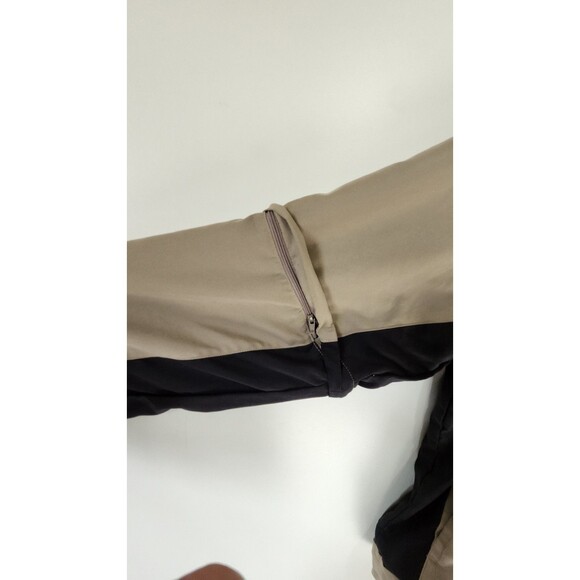 Austin Golf Pullover Windbreaker L Tan Vented Zip-Off Sleeves Lightweight - Picture 5 of 12